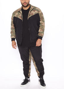 OEM logotipo personalizado hombres Casual último diseño personalizado hombres Slim Fit cremallera completa Camo V patrón chándal hombres Jogging traje chándal - Product Image 2