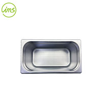 Couvercle de bacs de cuisson vapeur profond anti-blocage en acier inoxydable argenté IMS 1/9, épaisseur 0,7 mm, capacité 1-1/8 quarts