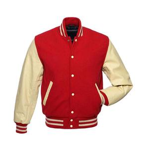 Chaqueta Varsity Cómoda al por Mayor con Mangas de Cuero para Hombre, Chaquetas de Invierno para Hombre de la Mejor Calidad, 100% Lana, Corte Regular - Product Image 5