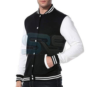 Nouveauté Veste d'hiver pour hommes Style Letterman avec col montant Veste en coton et laine à manches longues avec logo personnalisé Veste chaude et confortable - Product Image 3