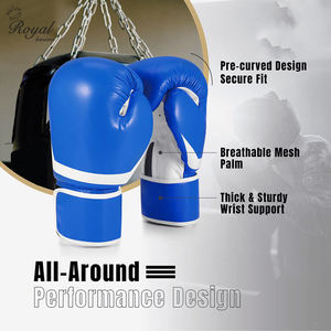 Guantes de boxeo de cuero de PVC profesionales personalizados de 12oz para adultos para entrenamiento y lucha MMA OEM aceptado - Product Image 5