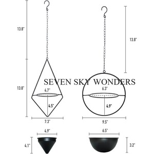 Maceta moderna montada en la pared maceta colgante interior colgante soporte de planta de Metal para oficina en casa estilo lujoso diseño moderno mejor - Product Image 6