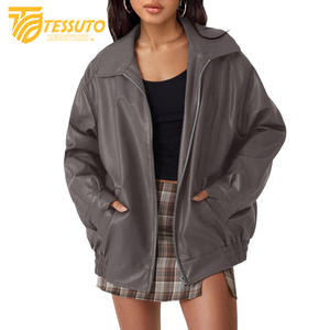 Manteaux d'hiver pour femmes Manteau épais en peau de mouton véritable Veste en cuir pour femmes Veste d'aviateur Vestes en cuir de mouton pour femmes - Product Image 1