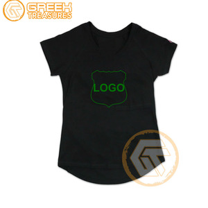 Vente en gros Alpha | Kapa T-shirt pour femme Vêtements de sororité Jersey de coton T-shirt respirant de haute qualité Alpha Vêtements grecs pour femme - Product Image 4