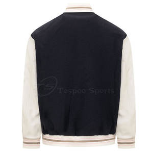 Top Selling Custom Made Men's Letterman <b>Jacket</b> Cotton Wool Breathable <b>Mandarin</b> <b>Collar</b> Best Quality Durable Material Winter - Product Image 2