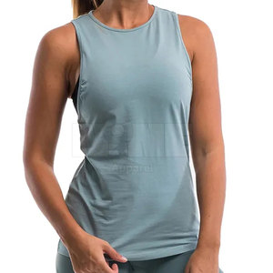 Camiseta sin Mangas Ajustada para Mujer, de Alta Calidad, Informal, para Fitness, Transpirable, de Secado Rápido, Algodón/Poliéster, Personalizable OEM, Superventas - Product Image 2