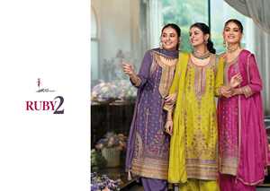 Nouvelle variété de tenue traditionnelle indienne vente chaude lourd Chinon Salwar Suit & Dupatta avec la fabrication de travaux de broderie de l'Inde - Product Image 3