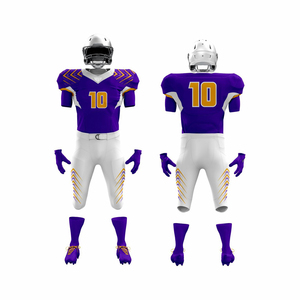 Último estilo personalizado fútbol americano Jersey uniforme precio barato de secado rápido uniformes de fútbol americano Color sólido - Product Image 3