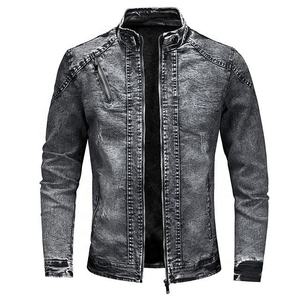 Veste en denim épaisse de style vintage intemporel pour hommes, vêtements d'extérieur en toile extensible robuste et confortable - Product Image 1