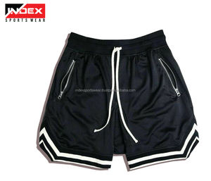 OEM personalizado de secado rápido de los hombres 100% de malla de algodón pantalones cortos de baloncesto de verano deportes impreso gimnasio entrenamiento sudor para correr Fitness sólido - Product Image 4