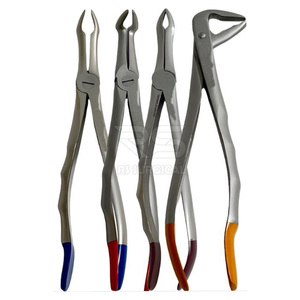 Fórceps manuales de extracción de dientes Juego de fórceps dentales profesionales Acero inoxidable 4 instrumentos de extracción de punta de raíz Cojín de lujo - Product Image 5