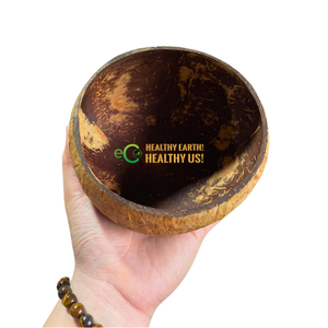 Ensemble de bols en noix de coco polie à logo personnalisé avec cuillère écologique résistante à la chaleur coque naturelle pour smoothie dessert ou décoration - Product Image 1