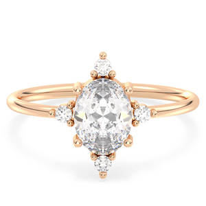 Anillo de Compromiso Solitario de Moissanita de Corte Ovalado de 1.09 Quilates en Oro Sólido de 14K, Novedad de REYES, Joyería Hecha a Mano con Baño de Rodio para Mujer - Product Image 6