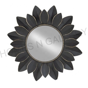New Luxury Design Metal Iron Living Room Decorative Black Matt Metal Mirror <b>Frame</b> At Cheap Price From Indian Manufacturers - Product Image 1