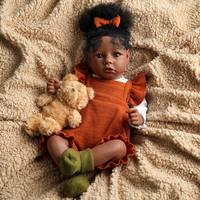 Poupée Bébé Reborn Réaliste Babeside Saria, 20 Pouces, Peau Noire, Afro-Américaine