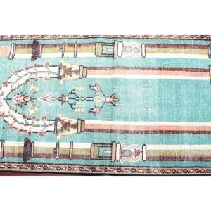 พรมตุรกี, พรมขนาดเล็ก 2.3x4.6 ฟุต, พรมลายดอกไม้สีเขียว - Product Image 4