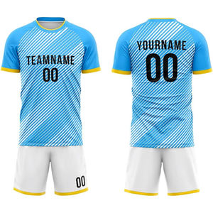 Uniforme de fútbol ligero con protección UV impermeable de secado rápido de alta calidad, logotipo personalizado, nombre del equipo, fabricado profesionalmente - Product Image 1