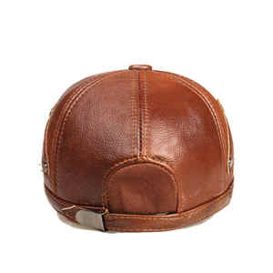 Gorras de béisbol camionero Unisex gorra de béisbol de cuero hombres ajustable estructurado PU gorra de béisbol clásica sombrero invierno para negro - Product Image 3