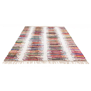 Tapis rectangle en coton antidérapant et écologique de couleur naturelle pour salon, cuisine et lit. - Product Image 4
