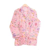 Ensemble de pyjama vintage en coton imprimé floral, ultra doux, thermique et respirant, pour les vacances, nuisette taille XS pour la maison et l'hôtel