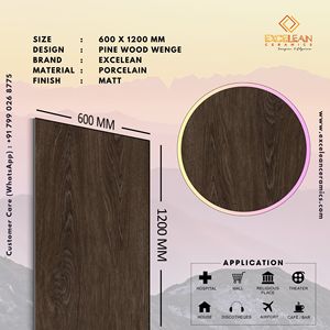 Chất lượng cao Thiết kế gỗ sứ gạch 60x120 Matt kết thúc gốm cho bên ngoài decking thông gỗ Wenge tường nhà sàn ISO - Product Image 2