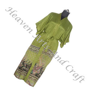 KL013 Beachwear Vintage Sari Kimono <b>Long</b>- Manufacturer of Beachwear Vintage Sari Kimono <b>Long</b> <b>Cardigan</b> Vintage Sari Kimono <b>Long</b> - Product Image 4