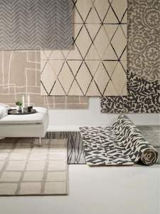 Nesta charbon de bois/Beige 200x280 cm tapis en laine le plus populaire pile coupée moderne pour salle à manger chambre salon pour Hall/entrée - Product Image 6