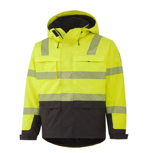 Ropa de Trabajo Personalizada 100% Poliéster, Impermeable, de Dos Tonos, Chaqueta y Abrigos de Seguridad Reflectantes de Alta Visibilidad para Hombre - Product Image 6