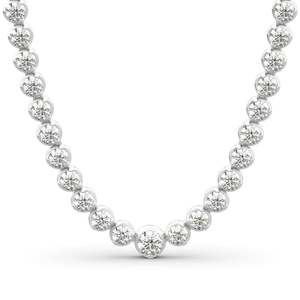 สร้อยคอเทนนิสเพชรทรงกลมคลาสสิก Jeulia เงินสเตอร์ลิง - Product Image 1