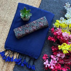 2025 vente en ligne célébrité inspiré Khadi coton Saree plaine et vêtements de routine pour les fêtes magnifique couleur travail lourd pour l'été - Product Image 1