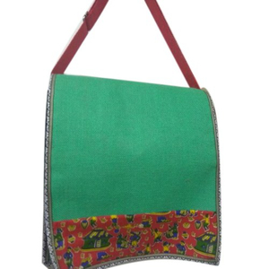 Bolsas de compras de yute de alta calidad Color de patrón de tela de estilo personalizable-Pequeño origen crudo de la India - Product Image 3