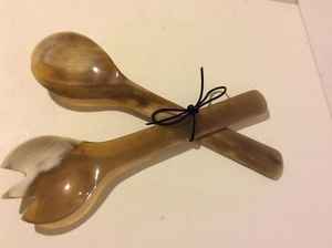 Ensemble de couverts en corne au design classique et élégant, respectueux de l'environnement, avec taille personnalisable, meilleure qualité, vente en gros en Inde pour l'exportation - Product Image 2