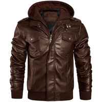 Chaqueta de invierno de talla grande para hombre, nuevas chaquetas de cuero para motociclistas, ropa masculina de PU y chaqueta de piel de vaca hecha a medida