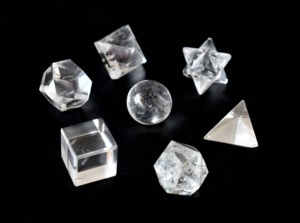 Wholesale Premium Clear Quartz Scared Geometric <b>Set</b> Natural Healing Stones for Meditation Decoration - Product Image 1