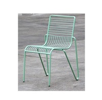 Chaises de salle à manger de grande qualité Couleur argent Excellent design Chaise d'intérieur et d'extérieur autoportante en fil métallique