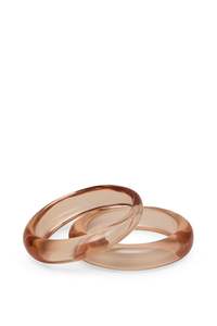 Lot de 2 ronds de serviette en résine rayée noir et blanc faits à la main accessoire de salle à manger moderne pour le printemps et l'été - Product Image 6