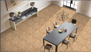 Azulejos de cerámica de porcelana de grado certificado 600X600 MM Estilo de madera con acabado mate Decoración de piso antideslizante - Product Image 2