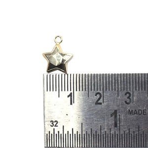 Dijes de metal chapados en oro con forma de estrella de pirita natural con engaste para la elaboración de collares y pulseras - Product Image 4