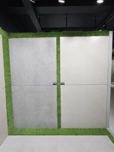 Carrelages de sol en dalle beige de grès blanc de Carrare ultra grande taille 1200*1200mm, porcelaine émaillée au design moderne, usage intérieur poli - Product Image 3