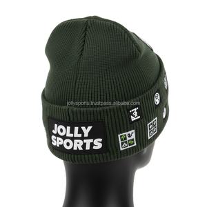 Gorro de Invierno para Mujer, Tejido Acrílico de Punto Acanalado de 350 g/m², Color Oliva con Logotipo Personalizado, Ajuste Cómodo, Estilo Jacquard - Product Image 5