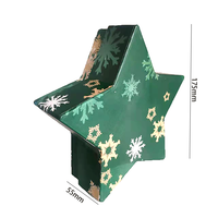 Boîte à bijoux en forme d'étoile gris vert foncé Boîte cadeau en matériau recyclé rigide avec stratification mate pour l'emballage des bijoux