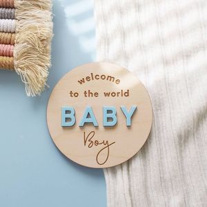 Plaque de naissance personnalisée en bois pour bébé, puzzle |   Artisanat de bonne qualité fait à la main |   Fabrication en gros |   Meilleure offre d'usine - Product Image 2