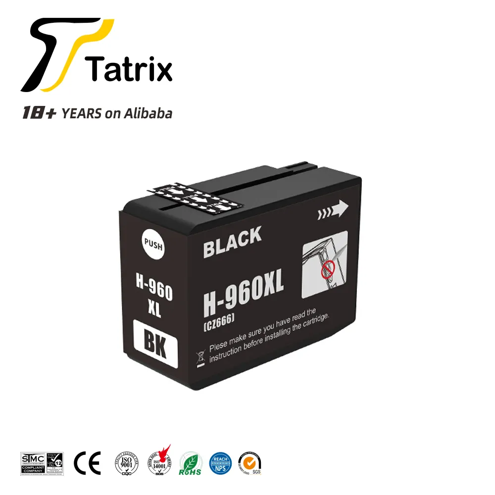 Tatrix 960 960XL CZ666AA премиум черный совместимый принтер струйный картридж для HP Officejet Pro 3620 3610