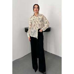 Camicia Oversize Nera Ricamata da <span class=keywords><strong>Donna</strong></span> <span class=keywords><strong>Elisa</strong></span> Fashion - Product Image 3