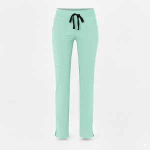 Cargo Jogger pantalones cintura elástica con cordón Scrub uniforme conjunto bordado Logo 4 vías estiramiento uniforme camisa fabricante - Product Image 2