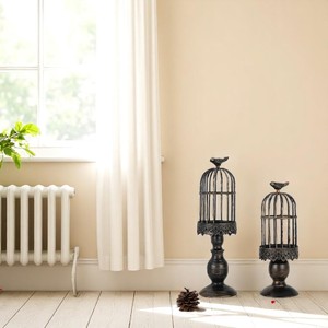 Juego de 2 Faroles de Hierro Rústicos Hechos a Mano, sin Llama, Ecológicos, Impermeables, Decoración para Bodas y Eventos, para Navidad y Pascua - Product Image 5