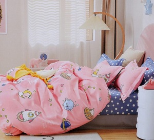 Premium Kidzee <b>Collection</b> Queen Size Printed Fitted Bedsheet with 2 <b>Pillow</b> Cases Durable Fabric 3PCS Set for Home <b>Hotel</b> Use - Product Image 1