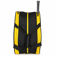 Sac à dos de tennis personnalisé noir et jaune en nylon imperméable avec compartiment à chaussures pour padel, pickleball, mode homme et femme