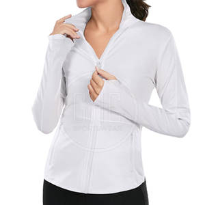 เสื้อแจ็คเก็ตโยคะผู้หญิงแบบสั่งทำขายส่ง แขนยาว ผ้าฝ้ายย้อมสี ระบายอากาศได้ดี เป็นมิตรกับสิ่งแวดล้อม กันลม ผลิตในปากีสถาน - Product Image 1