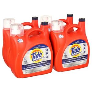 Detergente para Ropa Comercial Tide Professional, Aroma Fresco, Alta Eficiencia, Paquete Grande, 170 Fl Oz, 129 Lavados, 4 Unidades - Product Image 1